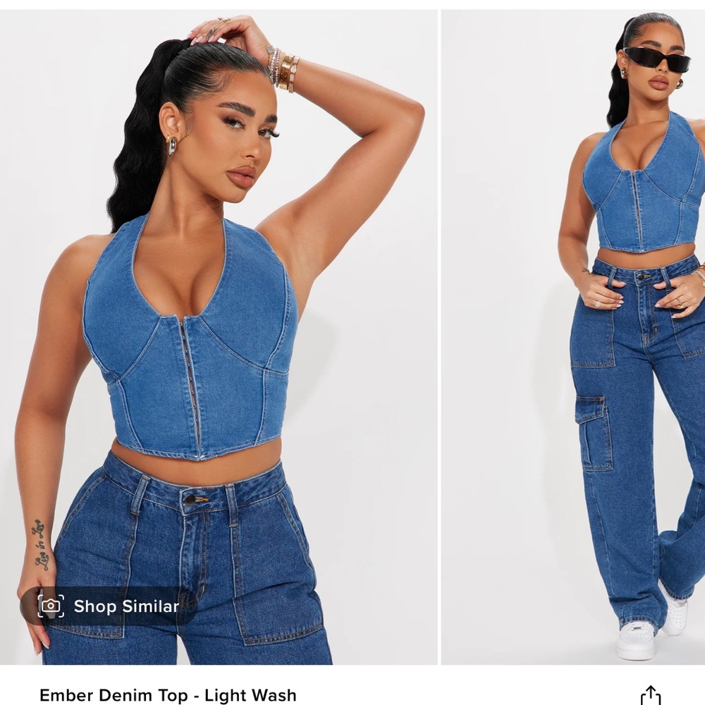 Denim Corset Top